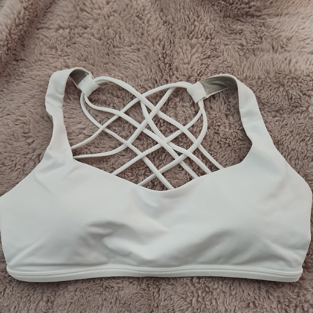 Lululemon Athletica White Strappy Sports Bra